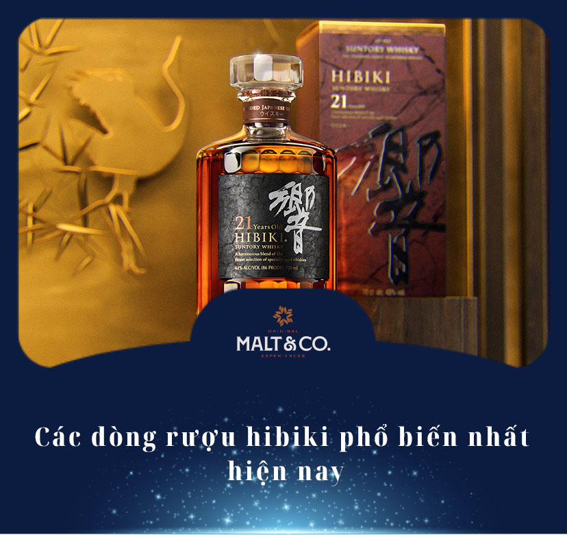 Các dòng rượu hibiki phổ biến nhất hiện nay